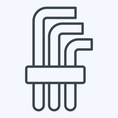 Simge Hex Keys. Tamir Aletleri sembolüyle ilgili. Sıra tarzı. dizayn edilebilir