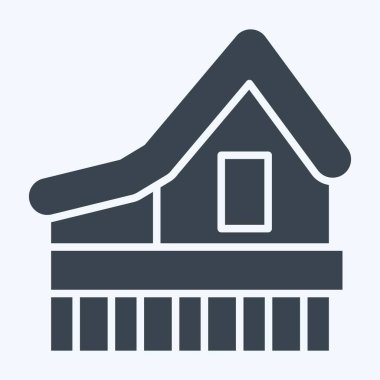 Simge Evi. Kazakistan sembolüyle ilgili. Kabartma tarzı. dizayn edilebilir