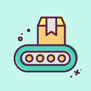 Icon Endüstriyel Robot. Endüstri sembolüyle ilgili. MBE tarzı. dizayn edilebilir