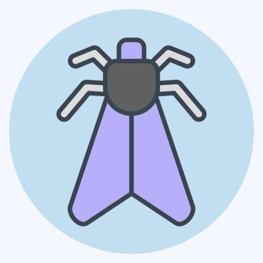 Simge Böceği. Böceklerin sembolü. renk arkadaşı stili. dizayn edilebilir