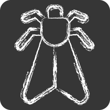 Simge Böceği. Böceklerin sembolü. Tebeşir stili. dizayn edilebilir