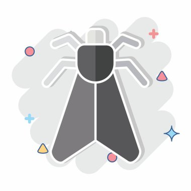 Simge Böceği. Böceklerin sembolü. Çizgi roman. dizayn edilebilir