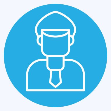 Simge Müfettişi. Denetim sembolüyle ilgili. Mavi gözlü. dizayn edilebilir