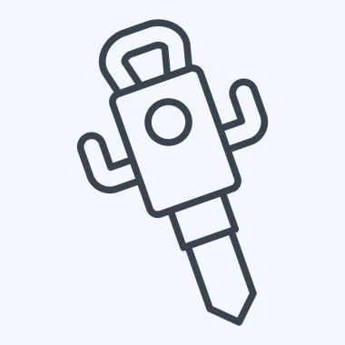 Simge Jack Hammer. İnşaat Mühendisliği sembolüyle ilgili. Sıra tarzı. düzenlenebilir