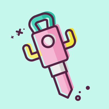 Simge Jack Hammer. İnşaat Mühendisliği sembolüyle ilgili. MBE tarzı. düzenlenebilir