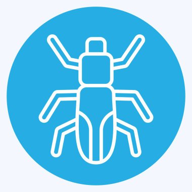 Icon Japon Böceği. Böceklerin sembolü. Mavi gözlü. dizayn edilebilir