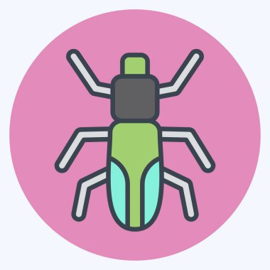 Icon Japon Böceği. Böceklerin sembolü. renk arkadaşı stili. dizayn edilebilir