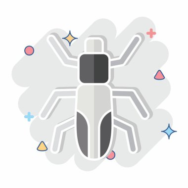 Icon Japon Böceği. Böceklerin sembolü. Çizgi roman. dizayn edilebilir