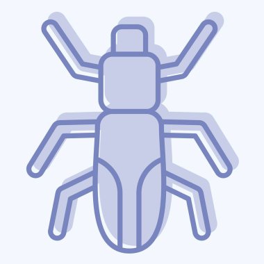 Icon Japon Böceği. Böceklerin sembolü. İki ton stili. dizayn edilebilir