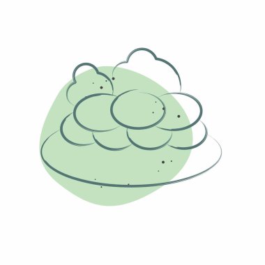 İkon Kazy. Kazakistan sembolüyle ilgili. Renkli Leke Biçimi. dizayn edilebilir