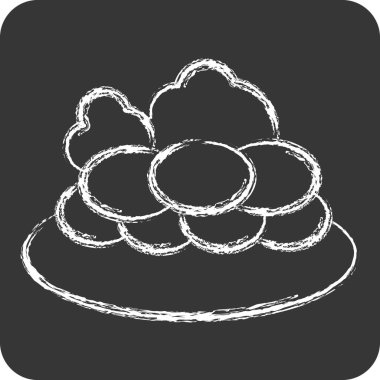 İkon Kazy. Kazakistan sembolüyle ilgili. Tebeşir stili. dizayn edilebilir