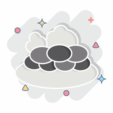 İkon Kazy. Kazakistan sembolüyle ilgili. Çizgi roman. dizayn edilebilir