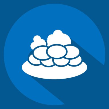 İkon Kazy. Kazakistan sembolüyle ilgili. Uzun gölge tarzı. dizayn edilebilir