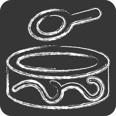 Simge Kumis. Kazakistan sembolüyle ilgili. Tebeşir stili. dizayn edilebilir