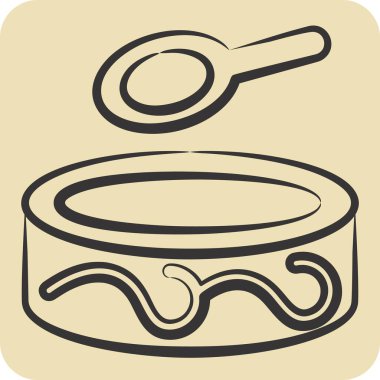 Simge Kumis. Kazakistan sembolüyle ilgili. El çizimi tarzı. dizayn edilebilir