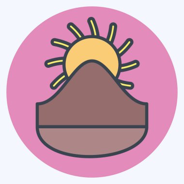 Kırgızistan ikonu. Kazakistan sembolüyle ilgili. renk arkadaşı stili. dizayn edilebilir