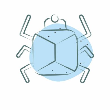 Icon Lady Bird. Böceklerin sembolü. Renkli Leke Biçimi. dizayn edilebilir