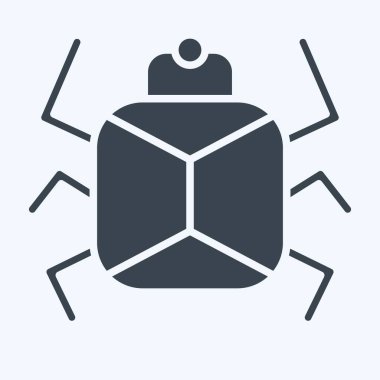 Icon Lady Bird. Böceklerin sembolü. Kabartma tarzı. dizayn edilebilir