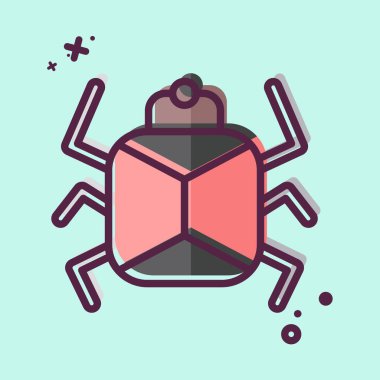 Icon Lady Bird. Böceklerin sembolü. MBE tarzı. dizayn edilebilir