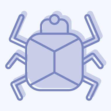 Icon Lady Bird. Böceklerin sembolü. İki ton stili. dizayn edilebilir