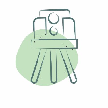 Simge Toprakları Araştırması. İnşaat Mühendisliği sembolüyle ilgili. Renkli Leke Biçimi. düzenlenebilir