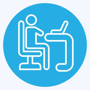 Simge Öğrenici. Geliştirme sembolüyle ilgili. mavi gözler tarzı