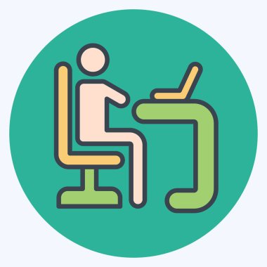 Simge Öğrenici. Geliştirme sembolüyle ilgili. renk eşi biçimi