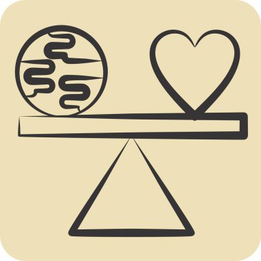 Simge Seviyesi. Dünya Barışı sembolüyle ilgili. El çizimi tarzı. dizayn edilebilir