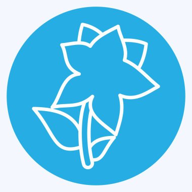 Icon Lilium. Kazakistan sembolüyle ilgili. Mavi gözlü. dizayn edilebilir