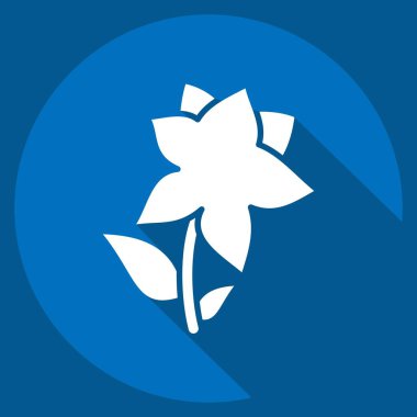 Icon Lilium. Kazakistan sembolüyle ilgili. Uzun gölge tarzı. dizayn edilebilir