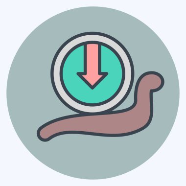 Simge Düşük Hızı. Dünya 'yı Kurtarma sembolüyle ilgili. renk arkadaşı stili. düzenlenebilir