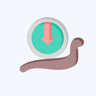 Simge Düşük Hızı. Dünya 'yı Kurtarma sembolüyle ilgili. Düz stil. düzenlenebilir