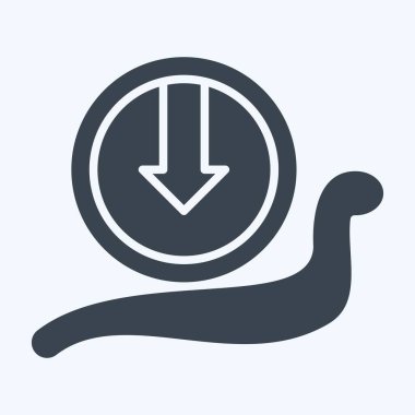 Simge Düşük Hızı. Dünya 'yı Kurtarma sembolüyle ilgili. Kabartma tarzı. düzenlenebilir