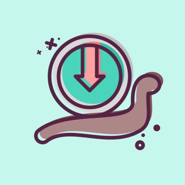 Simge Düşük Hızı. Dünya 'yı Kurtarma sembolüyle ilgili. MBE tarzı. düzenlenebilir