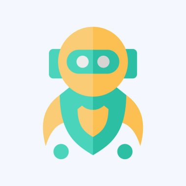 Simge Makinesi Öğrenme. Yapay Zeka sembolüyle ilgili. düz biçim