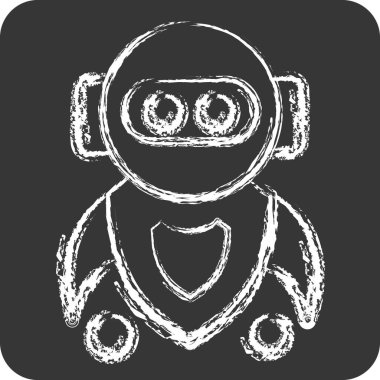 Simge Makinesi Öğrenme. Yapay Zeka sembolüyle ilgili. tebeşir Biçimi