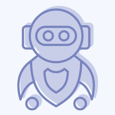 Simge Makinesi Öğrenme. Yapay Zeka sembolüyle ilgili. iki ton biçimi