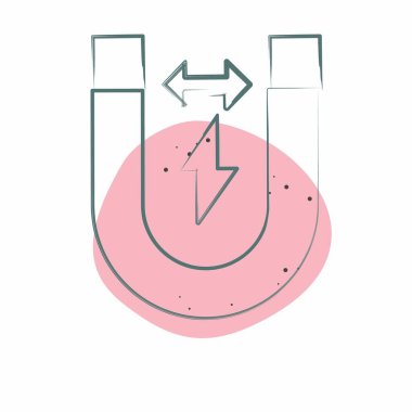 Simge Manyetizması. Biyomühendislik sembolüyle ilgili. Renkli Leke Biçimi