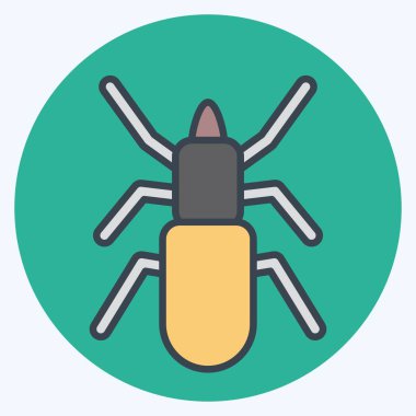 Simge kötü amaçlı yazılım. Böceklerin sembolü. renk arkadaşı stili. dizayn edilebilir