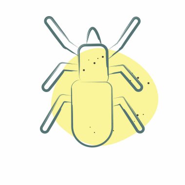 Simge kötü amaçlı yazılım. Böceklerin sembolü. Renkli Leke Biçimi. dizayn edilebilir