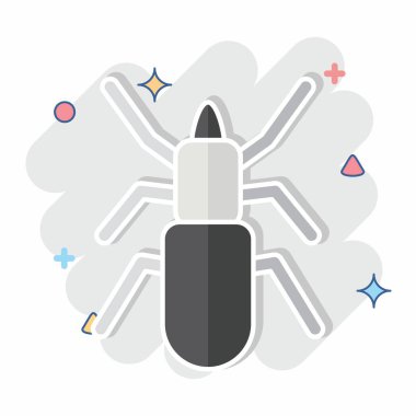 Simge kötü amaçlı yazılım. Böceklerin sembolü. Çizgi roman. dizayn edilebilir