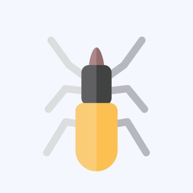 Simge kötü amaçlı yazılım. Böceklerin sembolü. Düz stil. dizayn edilebilir