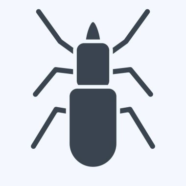 Simge kötü amaçlı yazılım. Böceklerin sembolü. Kabartma tarzı. dizayn edilebilir