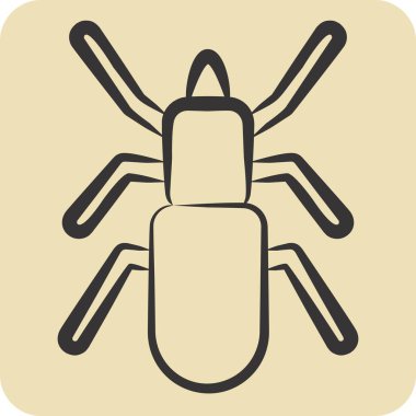 Simge kötü amaçlı yazılım. Böceklerin sembolü. El çizimi tarzı. dizayn edilebilir