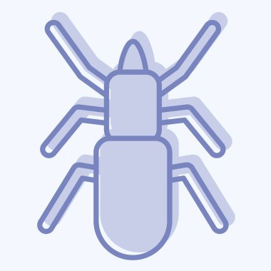 Simge kötü amaçlı yazılım. Böceklerin sembolü. İki ton stili. dizayn edilebilir