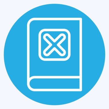 Simge Kılavuzu. Ünlem sembolüyle ilgili. Mavi gözlü. dizayn edilebilir