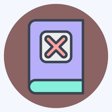 Simge Kılavuzu. Ünlem sembolüyle ilgili. renk arkadaşı stili. dizayn edilebilir