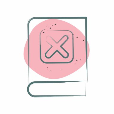 Simge Kılavuzu. Ünlem sembolüyle ilgili. Renkli Leke Biçimi. dizayn edilebilir