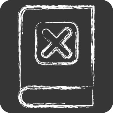 Simge Kılavuzu. Ünlem sembolüyle ilgili. Tebeşir stili. dizayn edilebilir