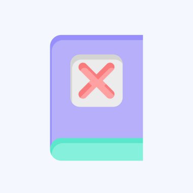 Simge Kılavuzu. Ünlem sembolüyle ilgili. Düz stil. dizayn edilebilir